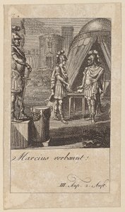 Blatt 5 zu Shakespeares „Coriolan“ von Daniel Nikolaus Chodowiecki