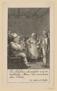 Blatt 5 zu Shakespeares „König Heinrich der Vierte“ von Daniel Nikolaus Chodowiecki