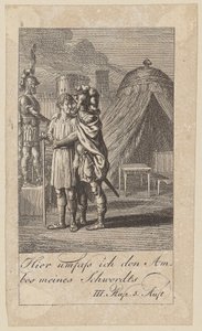 Blatt 6 zu Shakespeares "Coriolan" von Daniel Nikolaus Chodowiecki
