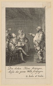 Blatt 6 zu Shakespeares „König Heinrich der Vierte“ von Daniel Nikolaus Chodowiecki