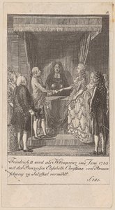Blatt 9 der Folge "Brandenburgische Geschichte" von Daniel Nikolaus Chodowiecki