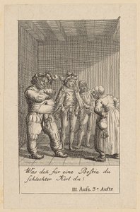 Blatt 9 zu Shakespeares „König Heinrich der Vierte“ von Daniel Nikolaus Chodowiecki
