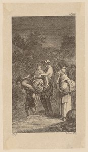 Entführung der Miss Martha Tilston und Alithea Landsoy, Blatt 8 aus "Leben Bemerkungen und Meinungen Johann Bunkels" von Daniel Nikolaus Chodowiecki