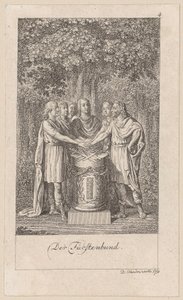 Fürstenbung, Blatt 4 der Folge "Sechs große Begebenheiten des vorletzten Jahrzehnts" von Daniel Nikolaus Chodowiecki