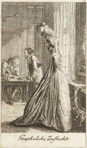 Illustration zu „Das Leben einer schlecht erzogenen jungen Dame“ von Daniel Nikolaus Chodowiecki