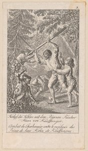 Kampf des Köhlers mit dem Prinzenräuber, Blatt 5 der Folge „Ältere, mittlere und neuere Geschichte“ von Daniel Nikolaus Chodowiecki