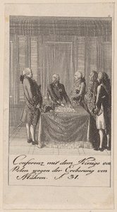 Konferenz mit dem König von Polen über die Eroberung Mährens von Daniel Nikolaus Chodowiecki