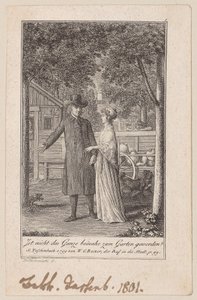Pastor Sembach mit seiner Tochter, Blatt 1 der Folge "Der Ruf in die Stadt" von Daniel Nikolaus Chodowiecki