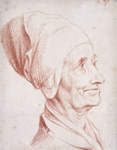 Porträt eines Mannes, der Voltaire sein soll, kleines Brustbild, im Profil