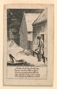 Der Einsiedler, Illustration für "Königl: Grosbrit [anische] Genealogischer Kalender auf das 1780 Jahr Lauenberg bei J.G. Berenberg" von Daniel Nikolaus Chodowiecki