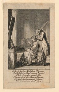 Die Frisur, Illustration für "Königl: Grosbrit [anische] Genealogischer Kalender auf das 1780 Jahr Lauenberg bei J.G. Berenberg" von Daniel Nikolaus Chodowiecki