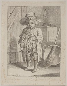 Der Betteljunge an der Tür von Daniel Nikolaus Chodowiecki
