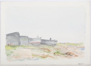Fischerboote, Holy Island, 1895 von Daniel Oliver