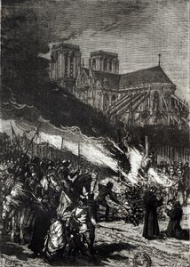 Verbrennung der Templer, Illustration aus 
