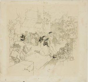 Straßenszene von Daniel Urrabieta Vierge
