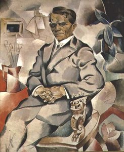 Porträt von Ivan Fedorovich Kolesnikov (1887-1929) von Daniel Vladimir Baranoff Rossine