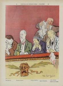 Wettbewerb am Pariser Konservatorium - Tragödie. Illustration für Le Rire von Daniel de Losques