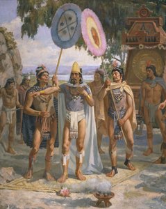 Kaiser Montezuma II in Chapultepec von Daniel del Valle