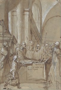 Raymond Diocrès spricht während seiner Beerdigung aus dem Leben des Heiligen Bruno von Köln, 1628-29