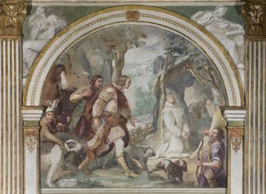Heiliger Hugo trifft Ruggero di Calabria