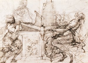 St. Cäcilia an der Orgel von Daniele Crespi