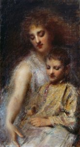 Porträt von Prinzessin Ada Troubetzkoy mit ihrem Sohn Louis