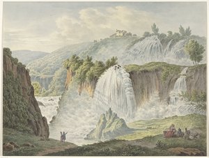 Ansicht der Wasserfälle von Tivoli