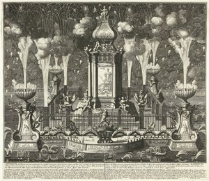 Feuerwerk zur Feier des Friedens von Utrecht, 1713 von Daniël Stopendaal