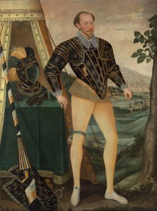 Sir William Drury, von Hawstead, Suffolk (1550–1590) von Daniël van den Queborne