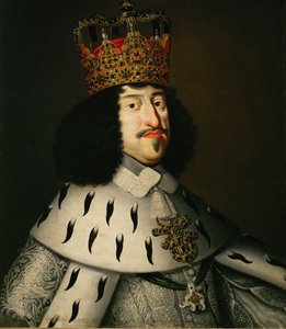 König Friedrich III. von Dänemark und Norwegen in Krönungsgewändern