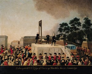 Die Hinrichtung von Ludwig XVI. (1754-93) am 21. Januar 1793