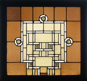 Ein bleiverglastes Fenster für das Chicago Auditorium, ca. 1886-1889 von Dankmar Adler