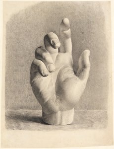 Eine Hand, nach Gips gezeichnet