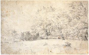Eine kniende Figur in einer Berglandschaft. David? oder der verlorene Sohn