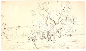 Landschaft mit Bäumen von Dankvart Dreyer