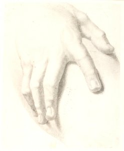 Studie einer Hand von Dankvart Dreyer