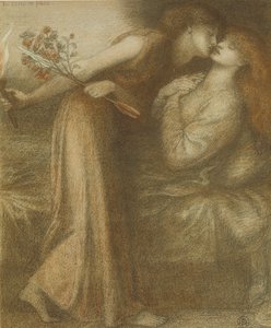 Dantes Traum am Tag des Todes von Beatrice Io sono in pace, 1875 von Dante Gabriel Charles Rossetti