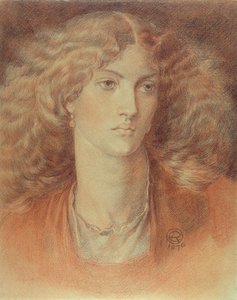 Kopf einer Frau, genannt Ruth Herbert, 1876 von Dante Gabriel Charles Rossetti