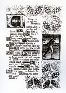 Illuminierter Text aus Rossettis 