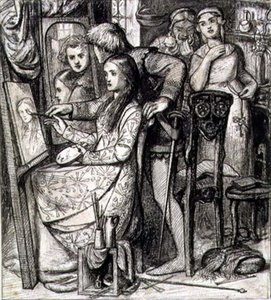 Liebesspiegel oder ein Gleichnis der Liebe, 1850 - 1852 von Dante Gabriel Charles Rossetti