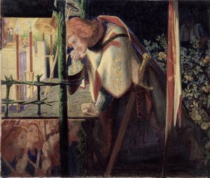 Sir Galahad an der Ruine der Kapelle, 1859 von Dante Gabriel Charles Rossetti