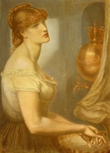 Studie für La Bella Mano von Dante Gabriel Charles Rossetti