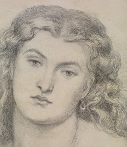 Studie für "Venus Verticordia" von Dante Gabriel Charles Rossetti