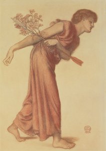 Studie für die Figur der Liebe in Dantes Traum zur Zeit des Todes von Beatrice, 1874