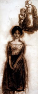Studie eines Mädchens, um 1840 von Dante Gabriel Charles Rossetti
