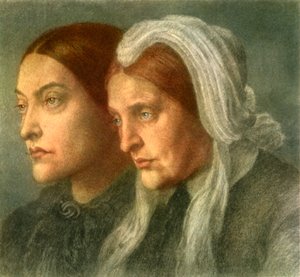 Christina Rossetti mit ihrer Mutter
