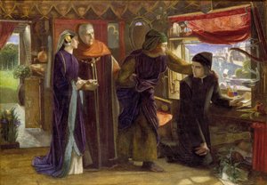 Dante zeichnet einen Engel am Jahrestag von Beatrices Tod, 1853