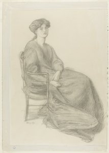 Mrs. William Morris sitzt im Stuhl