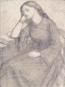 Porträt von Elizabeth Siddal, sitzend, ca. 1840er