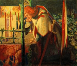 Sir Galahad an der Ruine der Kapelle von Dante Gabriel Charles Rossetti